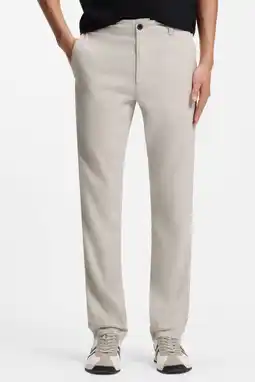 Wehkamp BOSS Sanderson-L-3 regular chino met linnen zand aanbieding