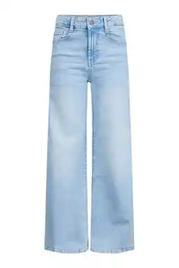 Wehkamp Retour Jeans Skoura wide leg jeans light blue denim aanbieding