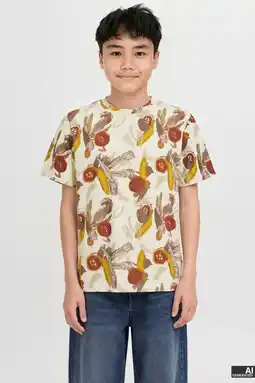 Wehkamp JACK & JONES JUNIOR T-shirt ecru aanbieding