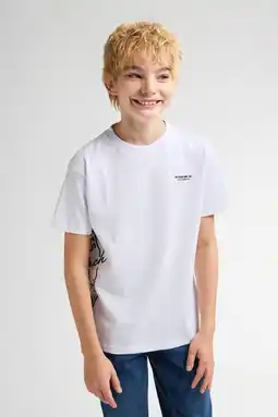Wehkamp Petrol Industries T-shirt met backprint wit aanbieding