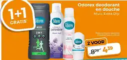 Trekpleister Odorex deodorant en douche aanbieding