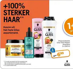 Trekpleister Gliss Total Repair shampoo aanbieding
