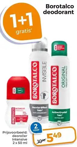 Trekpleister Borotalco deodorant aanbieding