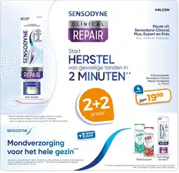 Trekpleister Keuze uit sensodyne clinical, plus, expert en kids aanbieding