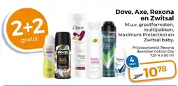 Trekpleister Dove, axe, rexona en zwitsal aanbieding