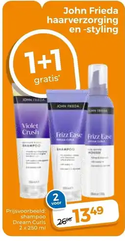 Trekpleister John Frieda haarverzorging en styling aanbieding