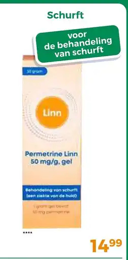 Trekpleister Permetrine Linn 50 mg/g.gel aanbieding