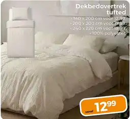 Trekpleister Dekbedovertrek tufted aanbieding