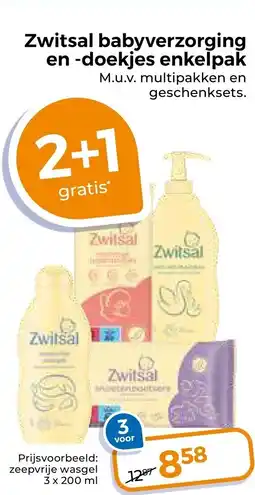 Trekpleister Zwitsal babyverzorging en doekjes enkelpak aanbieding