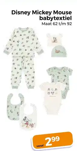 Trekpleister Disney Mickey Mouse babytextiel aanbieding