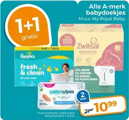 Trekpleister Alle A-merk babydoekjes aanbieding