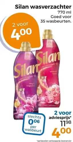 Trekpleister Silan wasverzachter aanbieding