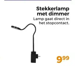 Trekpleister Stekkerlamp met dimmer aanbieding