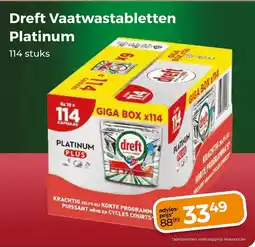 Trekpleister Dreft Vaatwastabletten Platinum aanbieding