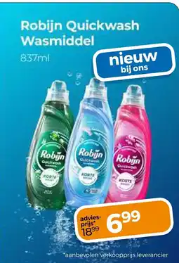 Trekpleister Robijn quickwash wasmiddel aanbieding