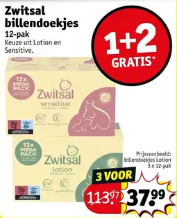 Kruidvat Zwitsal Billendoekjes aanbieding