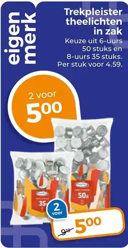 Trekpleister Trekpleister theelichten aanbieding