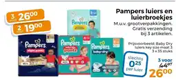 Trekpleister Pampers luiers en luierbroekjes aanbieding