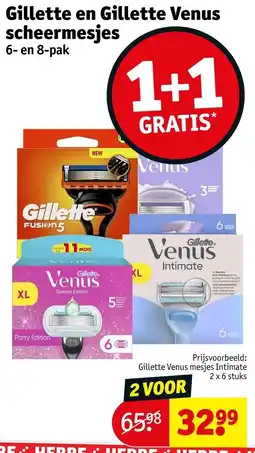 Kruidvat Gillette en Gillette Venus Scheermesjes aanbieding