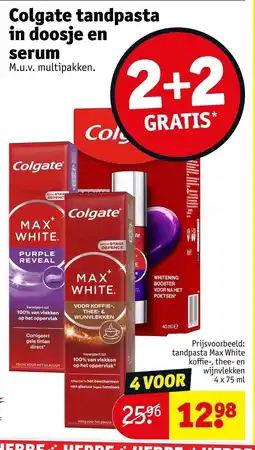 Kruidvat Colgate Tandpasta in Doosje en Serum aanbieding