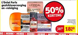 Kruidvat L'Oréal Paris Gezichtsverzorging en Reiniging aanbieding