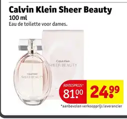 Kruidvat Calvin Klein Sheer Beauty aanbieding