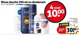 Kruidvat Nivea Douche 250 mL en Deodorant aanbieding