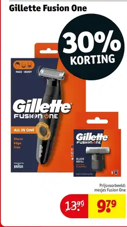 Kruidvat Gillette Fusion One aanbieding