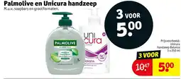 Kruidvat Palmolive en Unicura Handzeep aanbieding
