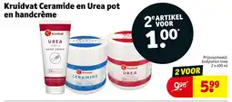 Kruidvat Kruidvat Ceramide en Urea pot en Handcrème aanbieding