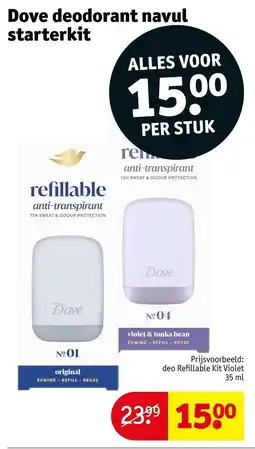 Kruidvat Dove Deodorant Navul Starterkit aanbieding