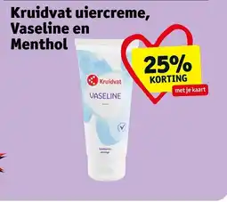 Kruidvat Kruidvat uiercreme, Vaseline en Menthol aanbieding