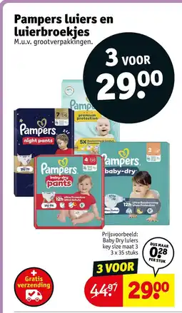 Kruidvat Pampers luiers en luierbroekjes aanbieding