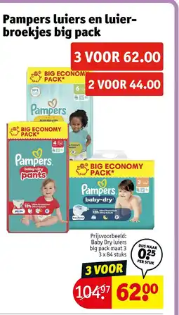 Kruidvat Pampers luiers en luier- broekjes big pack aanbieding