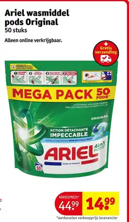 Kruidvat Ariel wasmiddel pods Original aanbieding