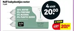 Kruidvat Naïf babydoekjes water aanbieding