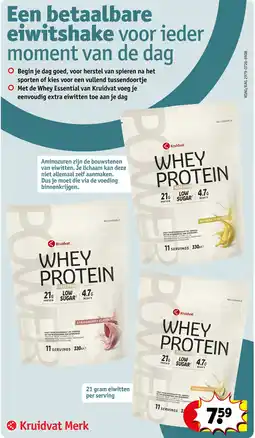 Kruidvat Kruidvat whey protein aanbieding