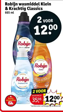 Kruidvat Robijn wasmiddel Klein & Krachtig Classics aanbieding
