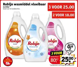 Kruidvat Robijn wasmiddel vloeibaar aanbieding