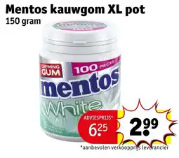 Kruidvat Mentos Kauwgom XL Pot aanbieding