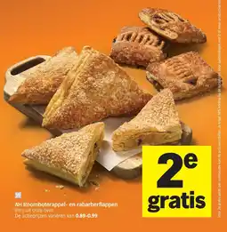 Albert Heijn AH Roomboterappel en Rabarberflappen aanbieding