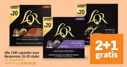 Albert Heijn Alle L'OR Capsules voor Nespresso aanbieding