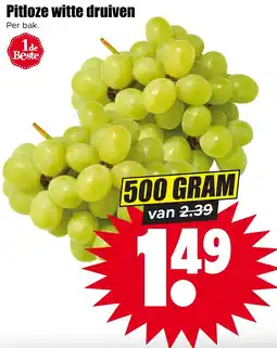 Dirk pitloze witte druiven aanbieding