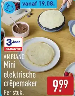 ALDI Ambiano mini elektrische crêpemaker aanbieding