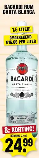Dirk Bacardi rum carta blanca aanbieding
