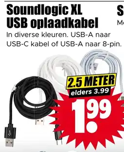 Dirk Soundlogic XL USB oplaadkabel aanbieding