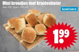Dirk koelvers mini broodjes met kruidenboter aanbieding