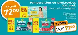Trekpleister Pampers luiers en luierbroekjes XXL pack aanbieding