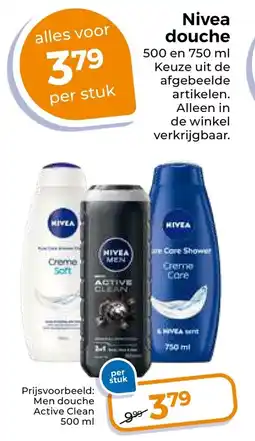 Trekpleister Nivea douche aanbieding