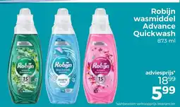 Trekpleister Robijn wasmiddel Advance Quickwash aanbieding